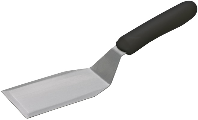 Winco Offset Hamburger Turner with Polypropylene Black Handle, 5 1/8 x 2 7/8 inch Blade