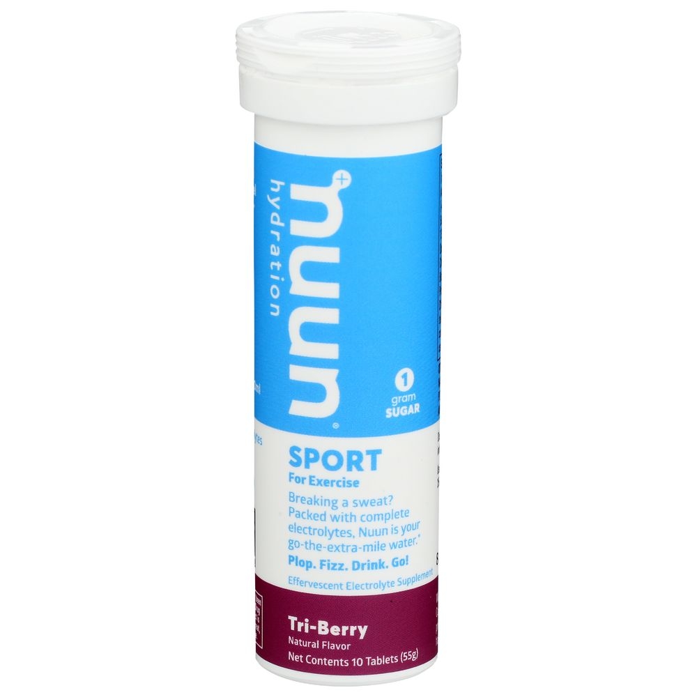 Nuun Tri Berry Electrolyte Drink Tablet, 10 count per pack -- 8 per case.