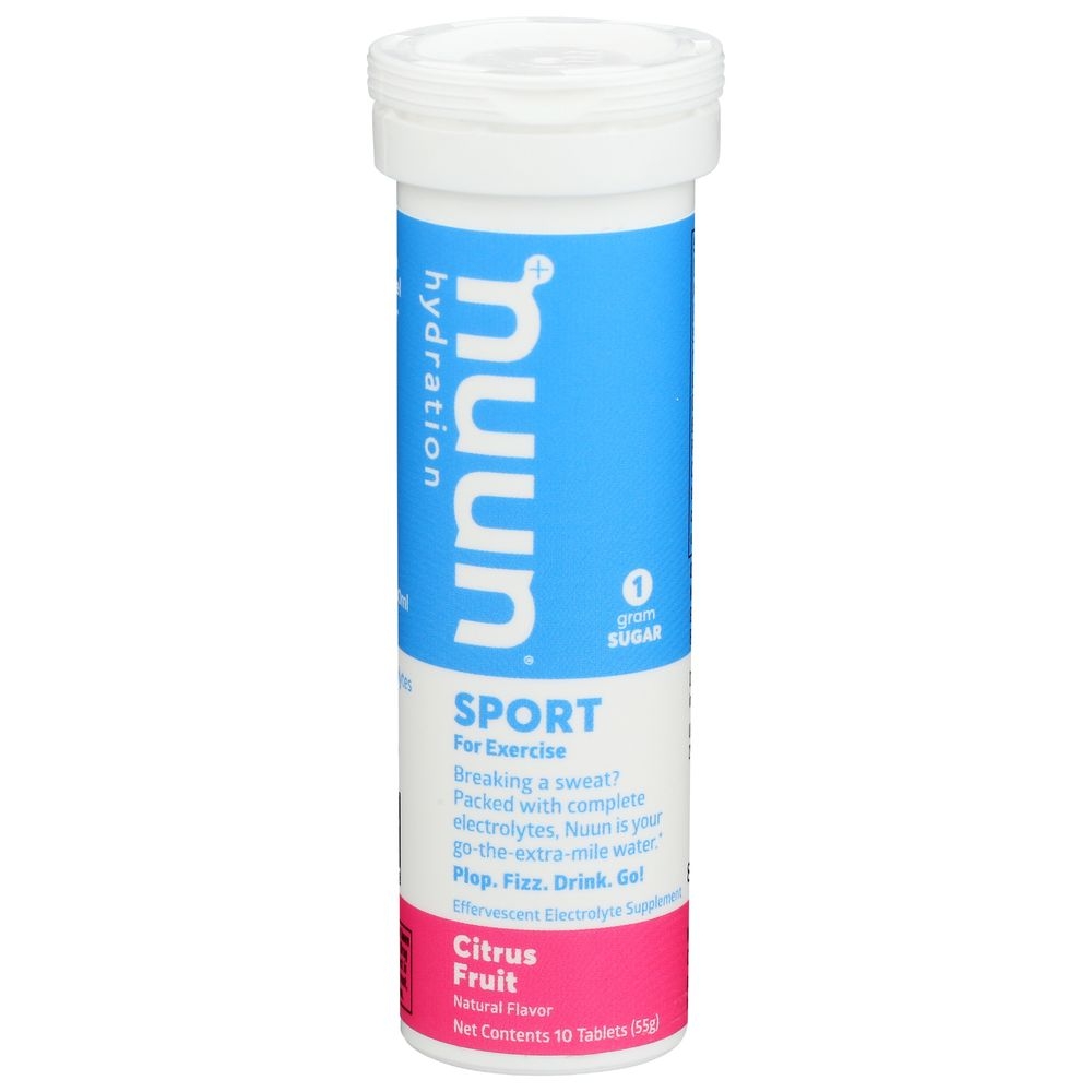 Nuun Citrus Fruit Electrolyte Drink Tablet, 10 count per pack -- 8 per case.