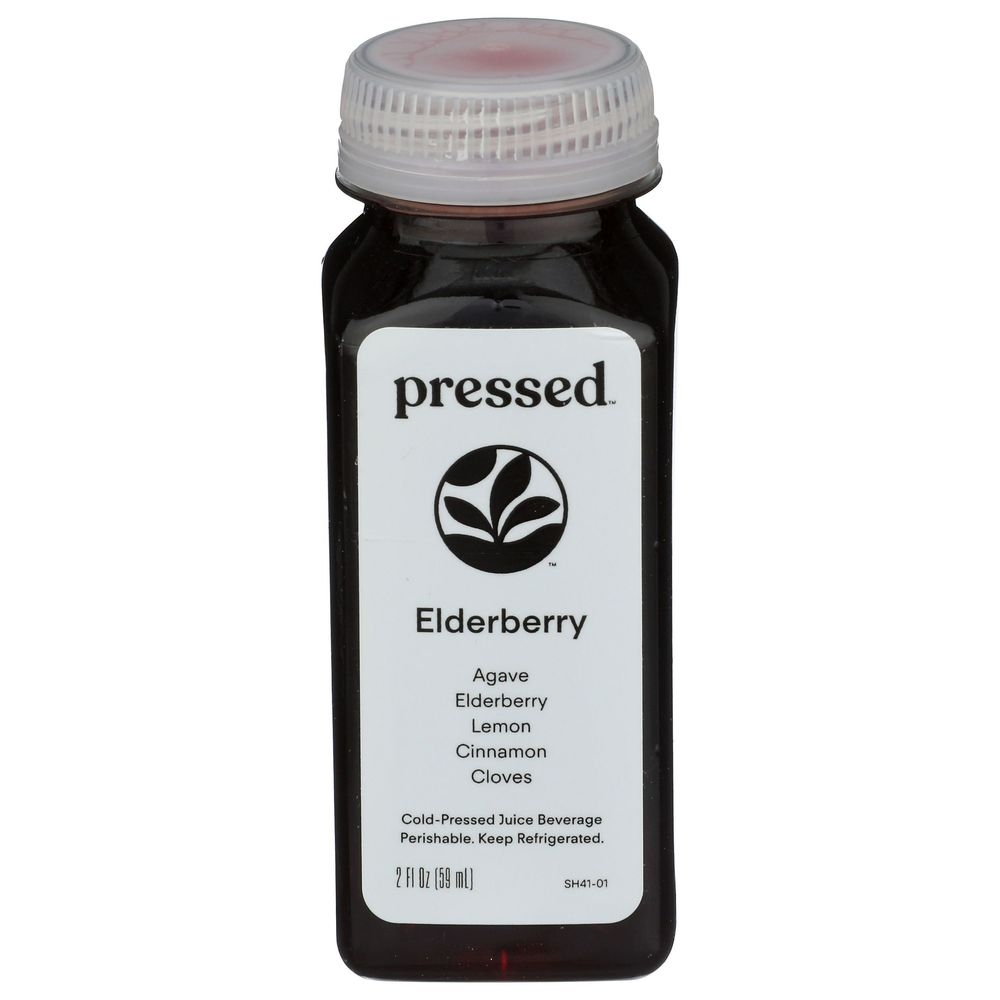Pressed Juicery Elderberry Wellness Shot, 2 Fluid Ounce -- 24 per case