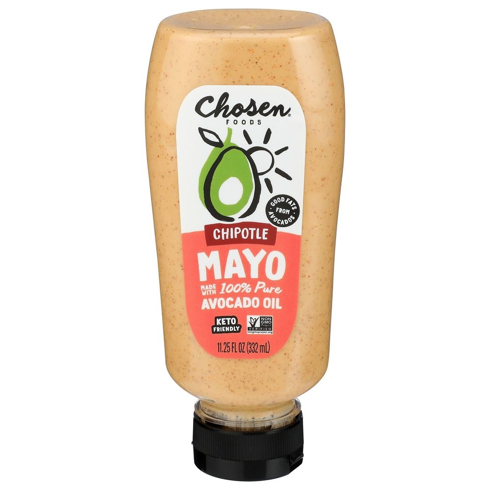Chosen Foods 100 Percent Avocado Oil Chipotle Mayo, 11.25 Fluid Ounce Squeeze -- 6 per case