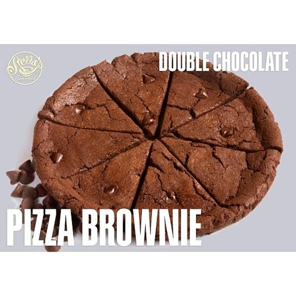 Stella Gourmet Double Chocolate Pizza Brownie, 8 inch -- 12 per case