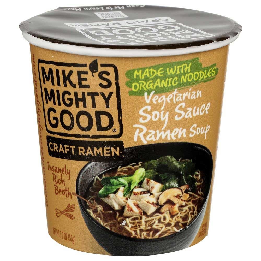 Mikes Mighty Good Organic Vegetarian Soy Sauce Craft Ramen Soup, 1.7 Ounce -- 6 per case