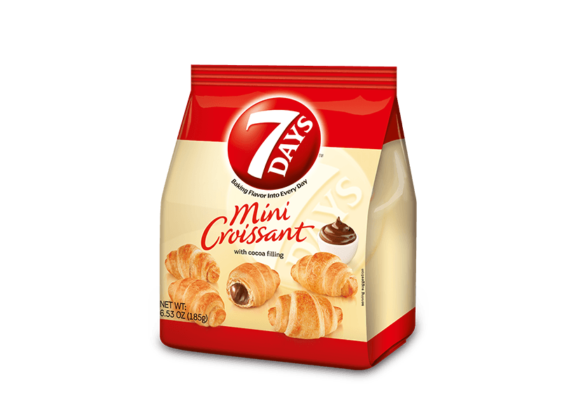 7 Days Cocoa Mini Croissant, 6.53 Ounce -- 8 per case.