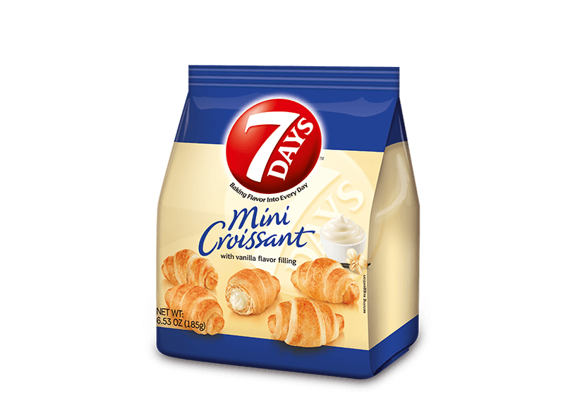 7 Days Vanilla Mini Croissant, 6.53 Ounce -- 8 per case.