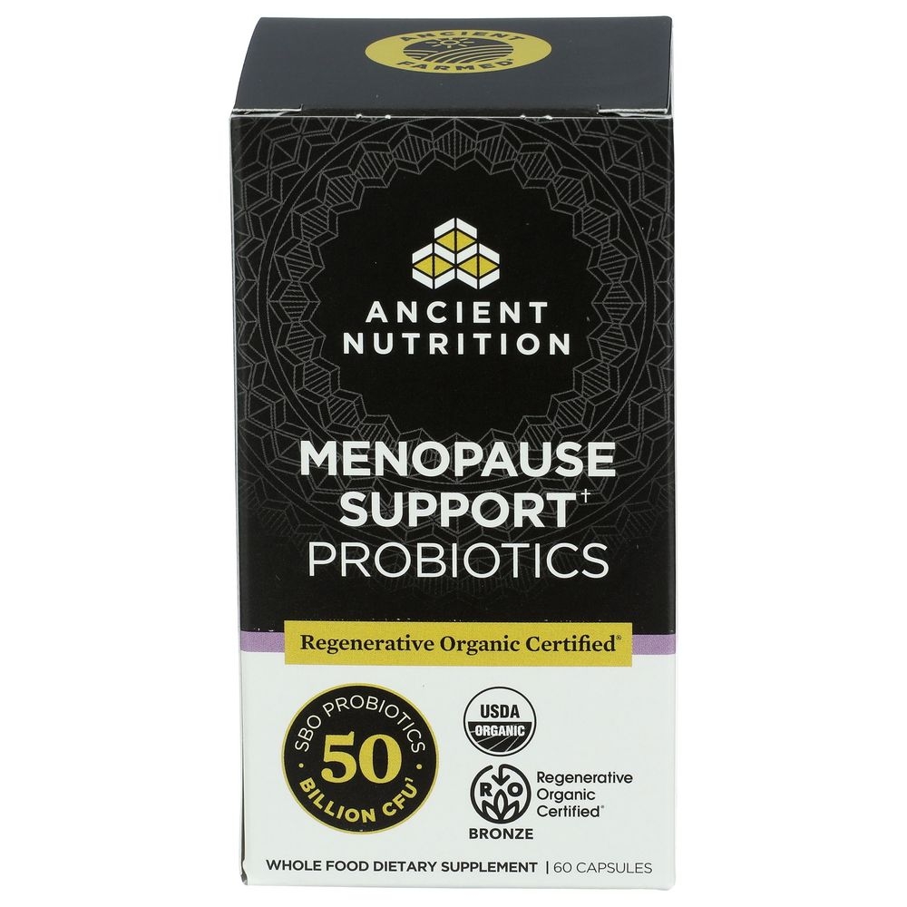 Ancient Nutrition Organic Menopause Support Probiotics Capsules, 60 count -- 3 per case
