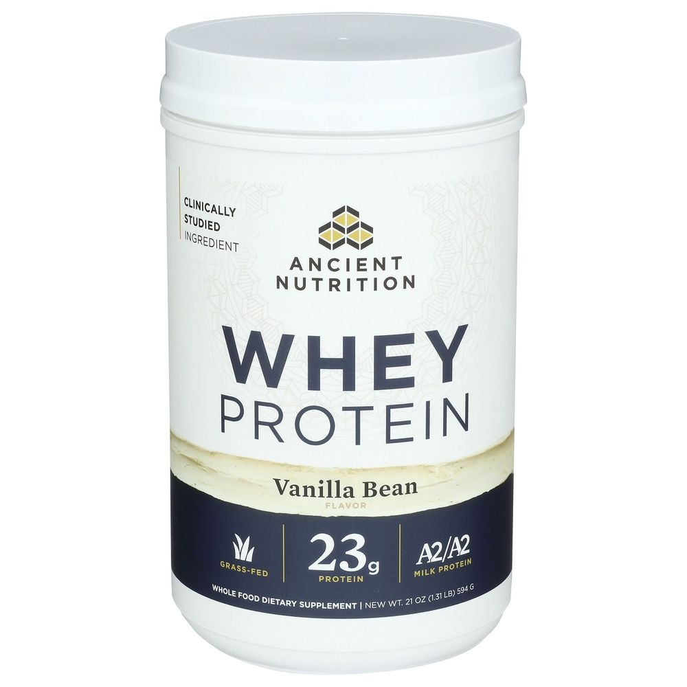 Ancient Nutrition Vanilla Bean Whey Protein Powder, 21 Ounce