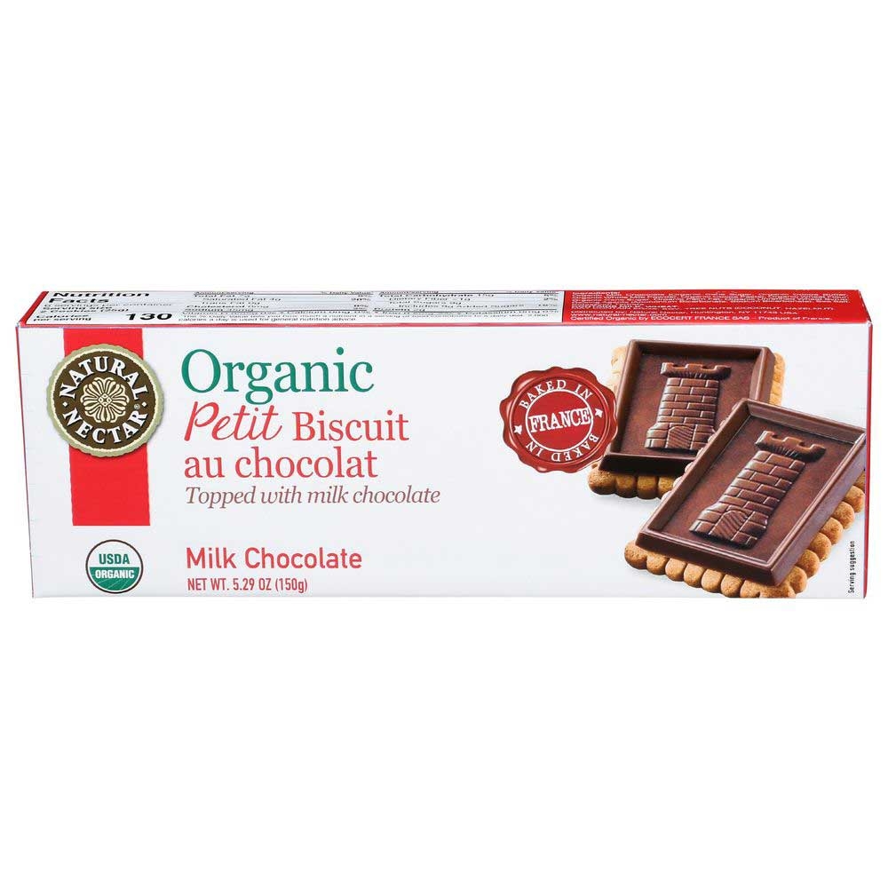 Natural Nectar Organic Milk Chocolate Biscuit, 5.29 Ounce -- 12 per case