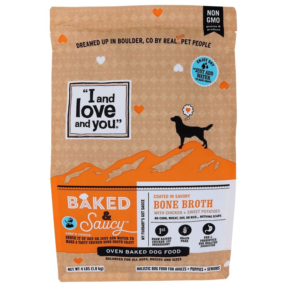 I and Love and You Baked and Saucy Chicken Sweet Potato Dog Food, 4 Pound -- 4 per case