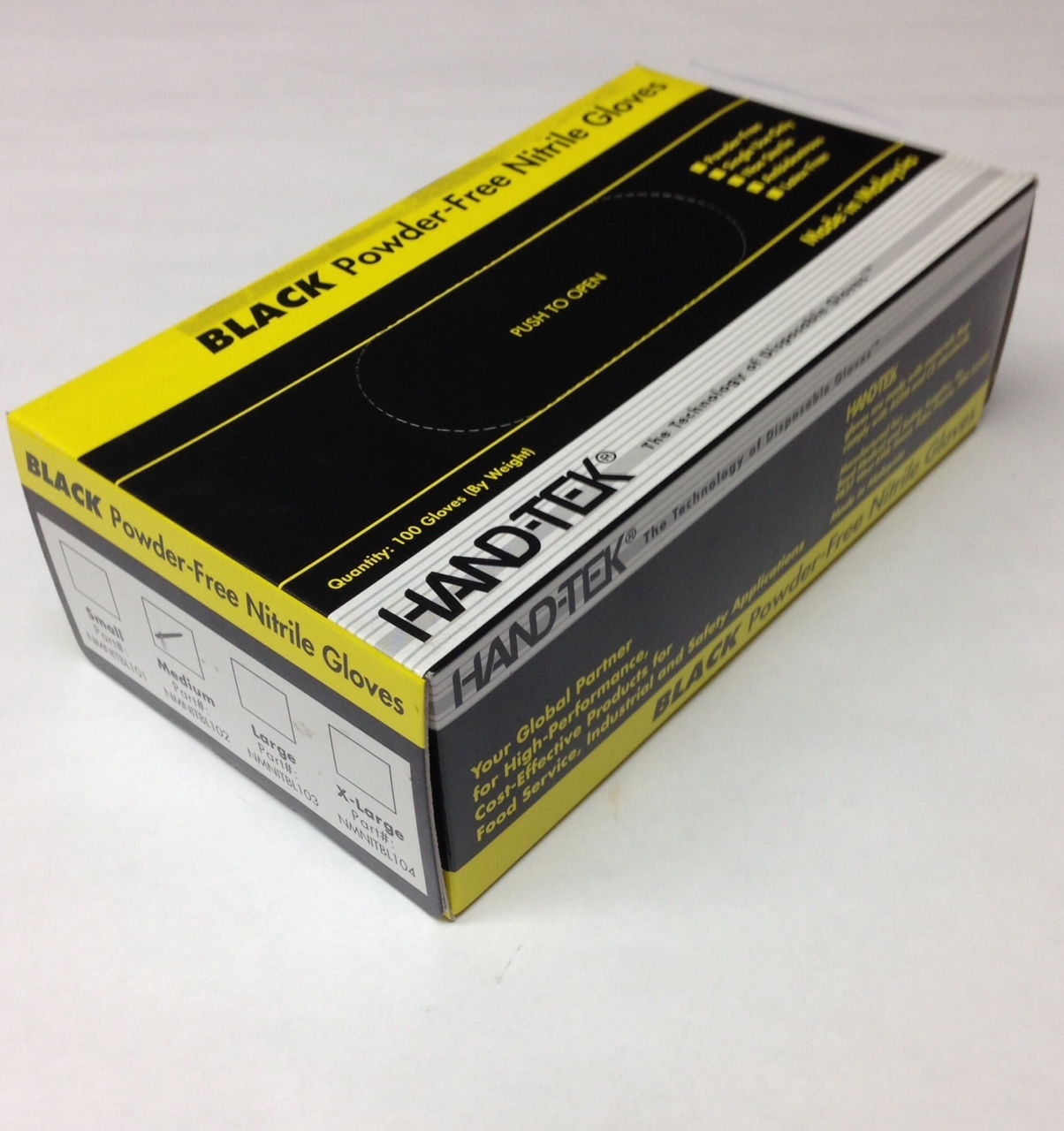 Hand Tek Disposable Powder Free Xtra Large Nitrile Gloves -- 1000 per case.