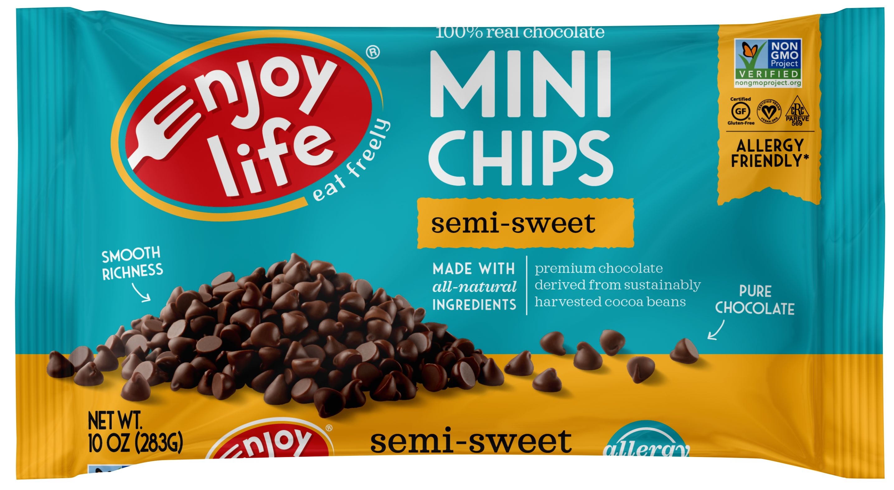Enjoy Life Baking Mini Chocolate Chip Shipper Display, 10 Ounce -- 60 per case
