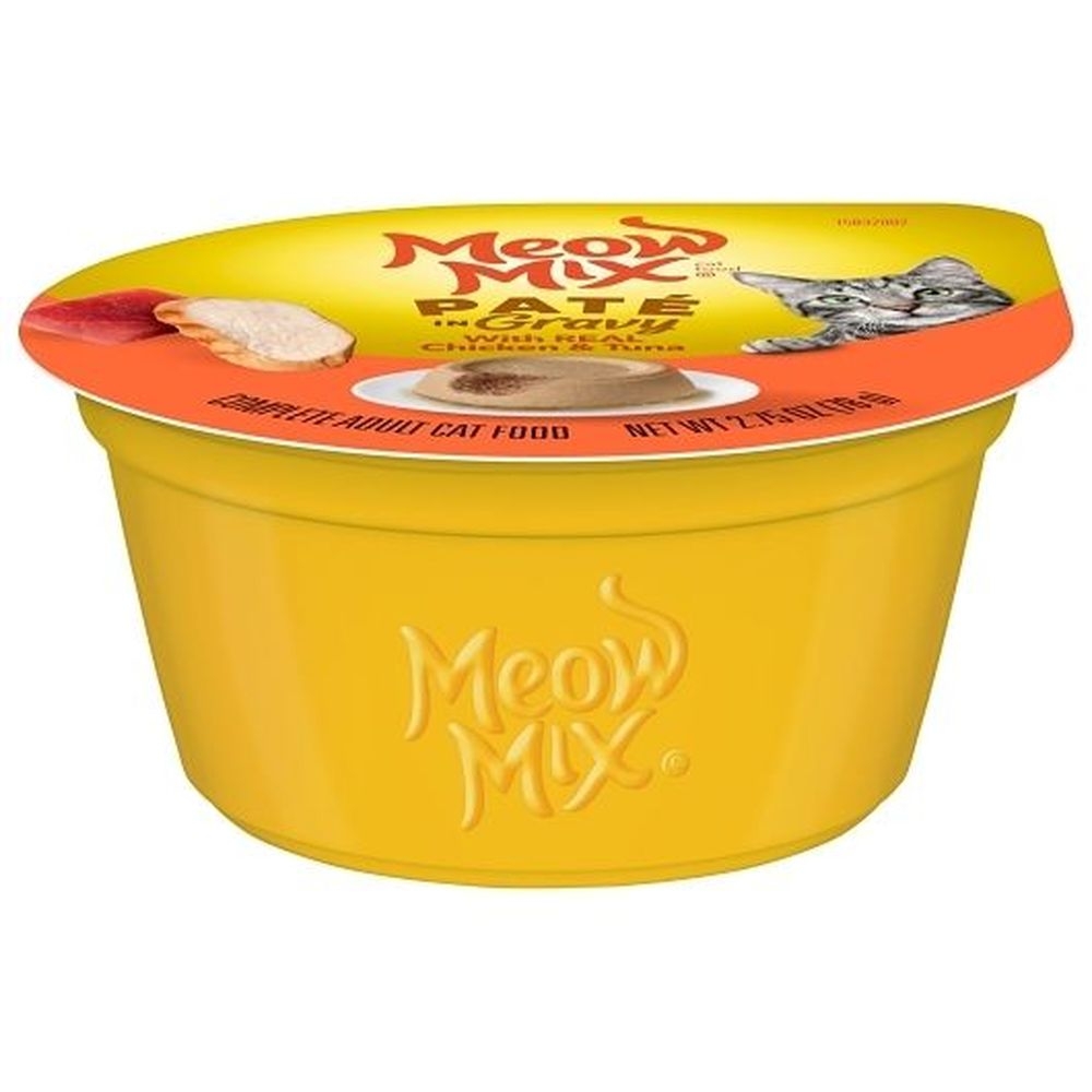 Meow Mix Chicken and Tuna Pate in Gravy Wet Cat Food, 2.75 Ounce -- 12 per case
