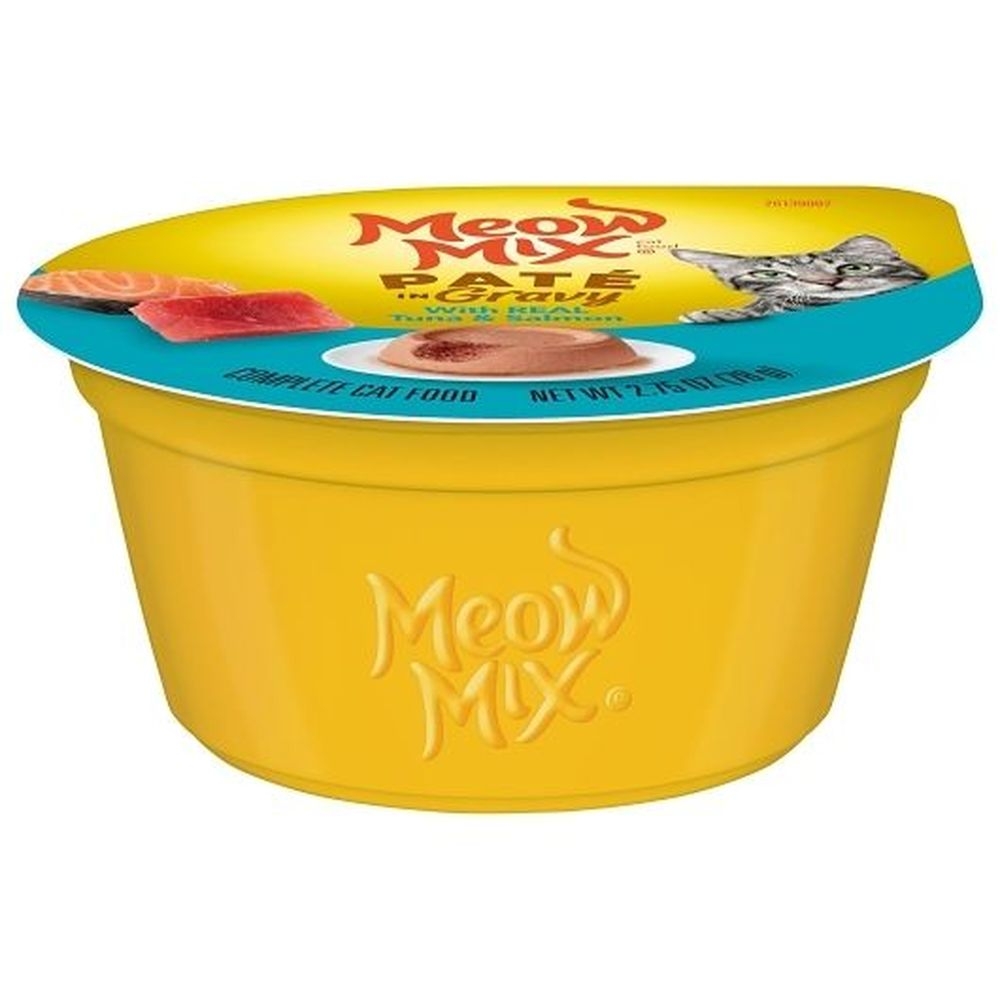 Meow Mix Tuna and Salmon Pate in Gravy Wet Cat Food, 2.75 Ounce -- 12 per case