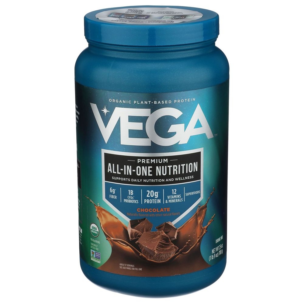 Vega Organic All-in-One Nutrition Chocolate Shake Mix, 25 Ounce