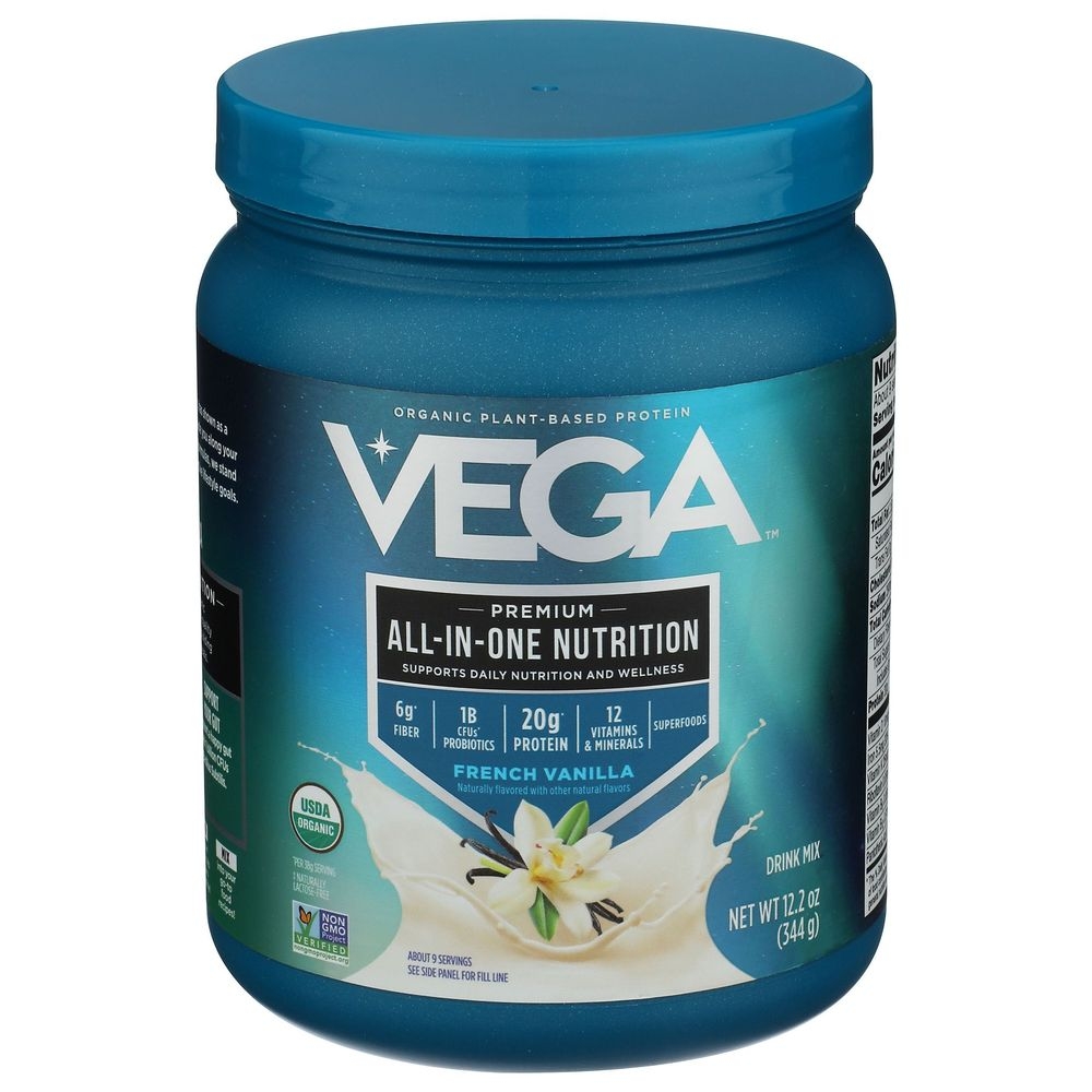 Vega Organic All-in-one Nutrition French Vanilla Shake Mix, 12.2 Ounce
