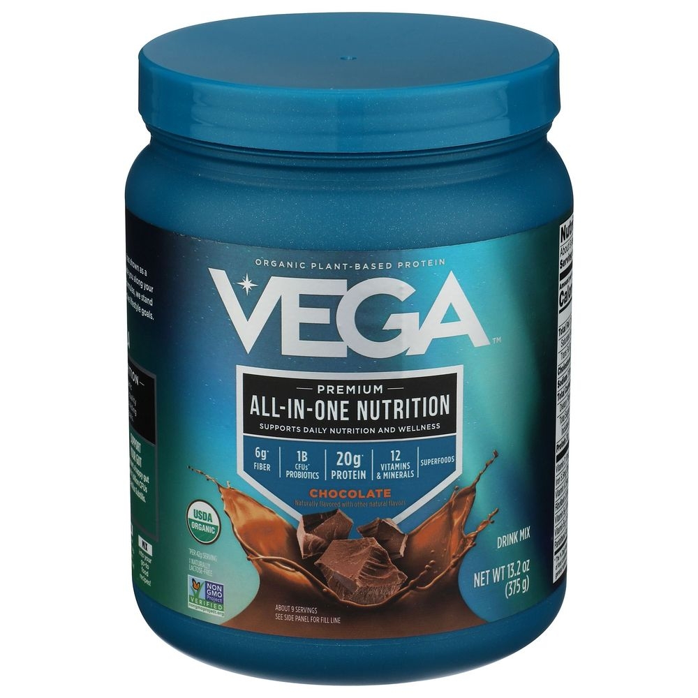 Vega Organic All-in-One Nutrition Chocolate Shake Mix, 13.2 Ounce