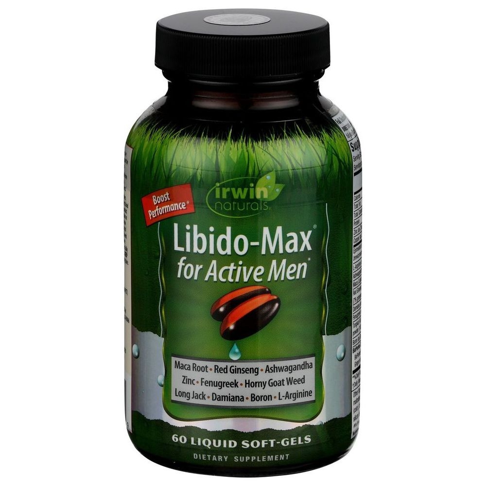 Irwin Naturals Libido Max for Active Men Liquid Soft Gel, 60 count