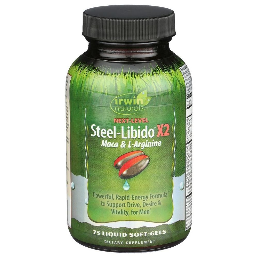 Irwin Naturals Next Level Steel Libido X2 Liquid Soft Gel, 75 count