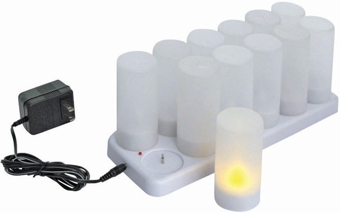 Winco 12 Piece Rechargeable Votive Tealight Set -- 1 set