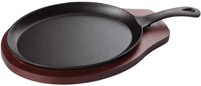 Winco Cast Iron Fajita Server Two Piece Set -- 1 set