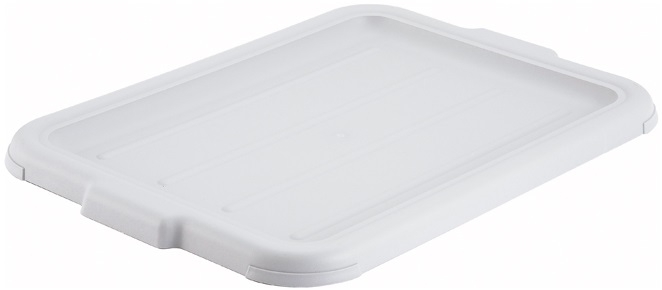 Winco Polypropylene White Cover for Standard Dish Boxes