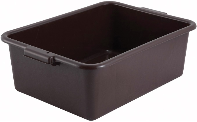 Winco Standard Weight Brown Dish Box, 21 1/2 x 15 x 7 inch -- 6 per case