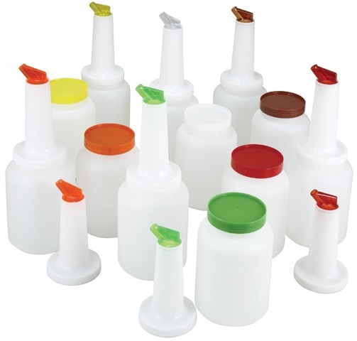 Winco Liquor/Juice Pour Bottle Set, 2 Quart -- 1 set