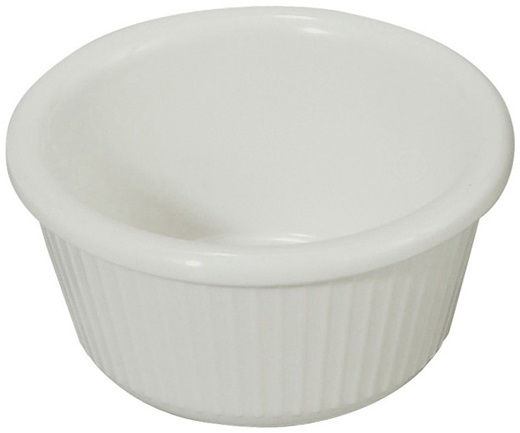 Winco White Fluted Ramekin, 3 Ounce -- 12 per case