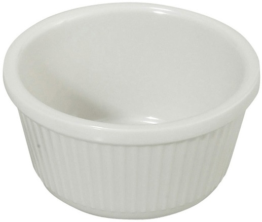 Winco White Fluted Ramekin, 4 Ounce -- 12 per case