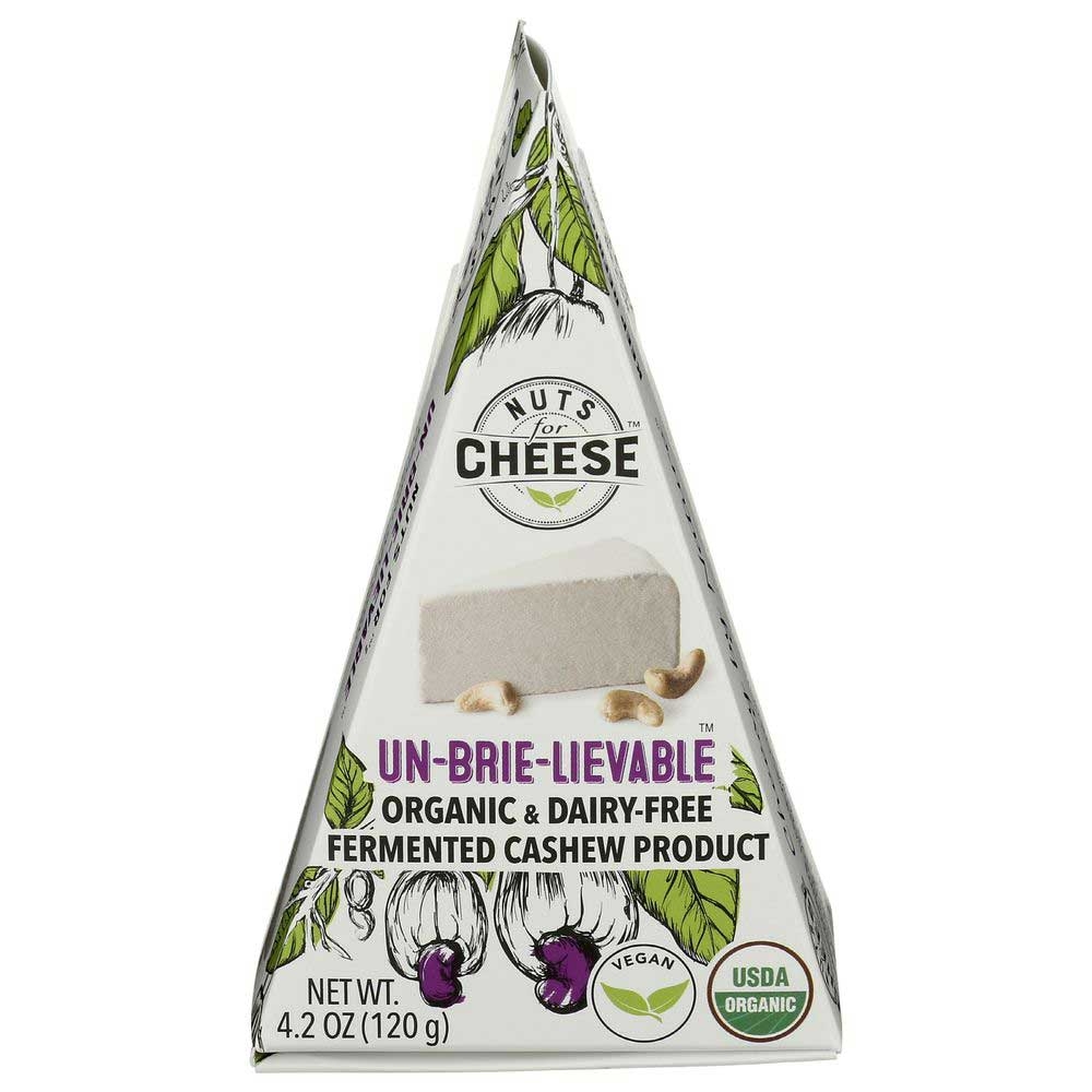 Nuts for Cheese Organic Un Brie Lievable Wedge Cheese, 4.23 Ounce -- 6 per case