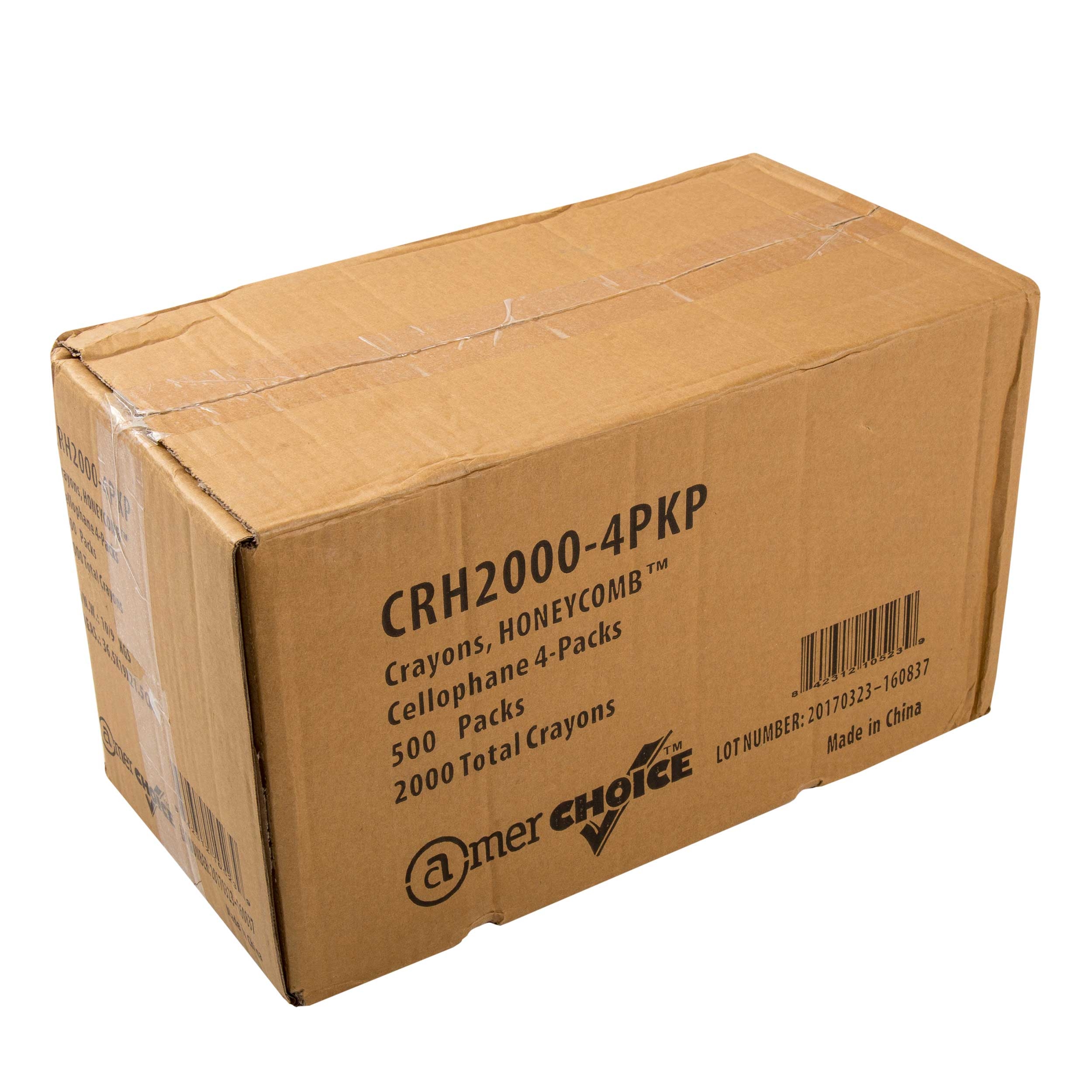 AmerCare 4 Colour Red Blue Green Yellow Honeycomb Crayon -- 2000 per case.