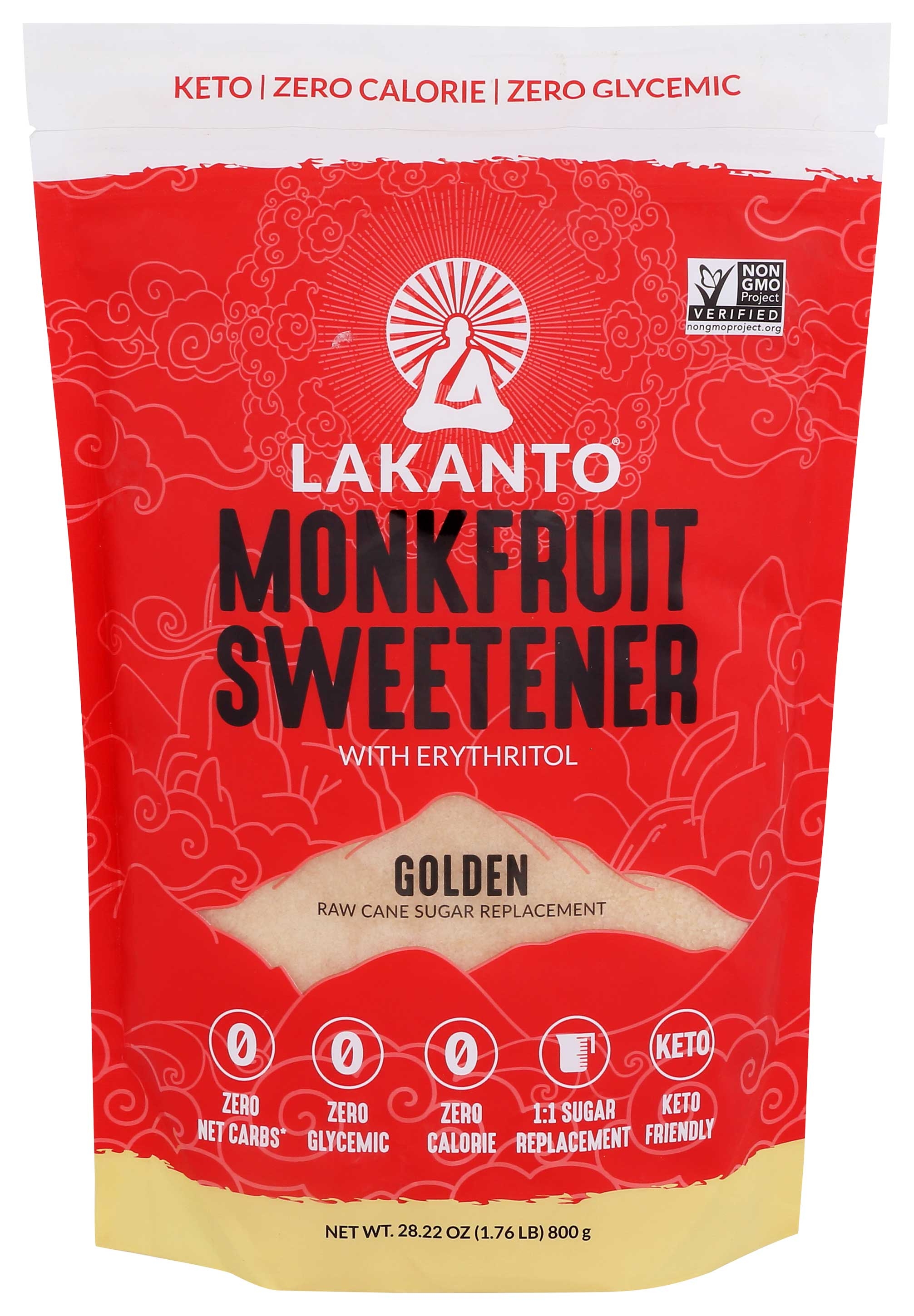 Lakanto Sugar Free Golden Monkfruit Sweetener, 28.22 Ounce -- 8 per case
