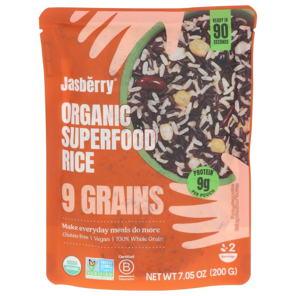 Jasberry Organic Superfood 9 Grains Rice, 7.05 Ounce -- 6 per case
