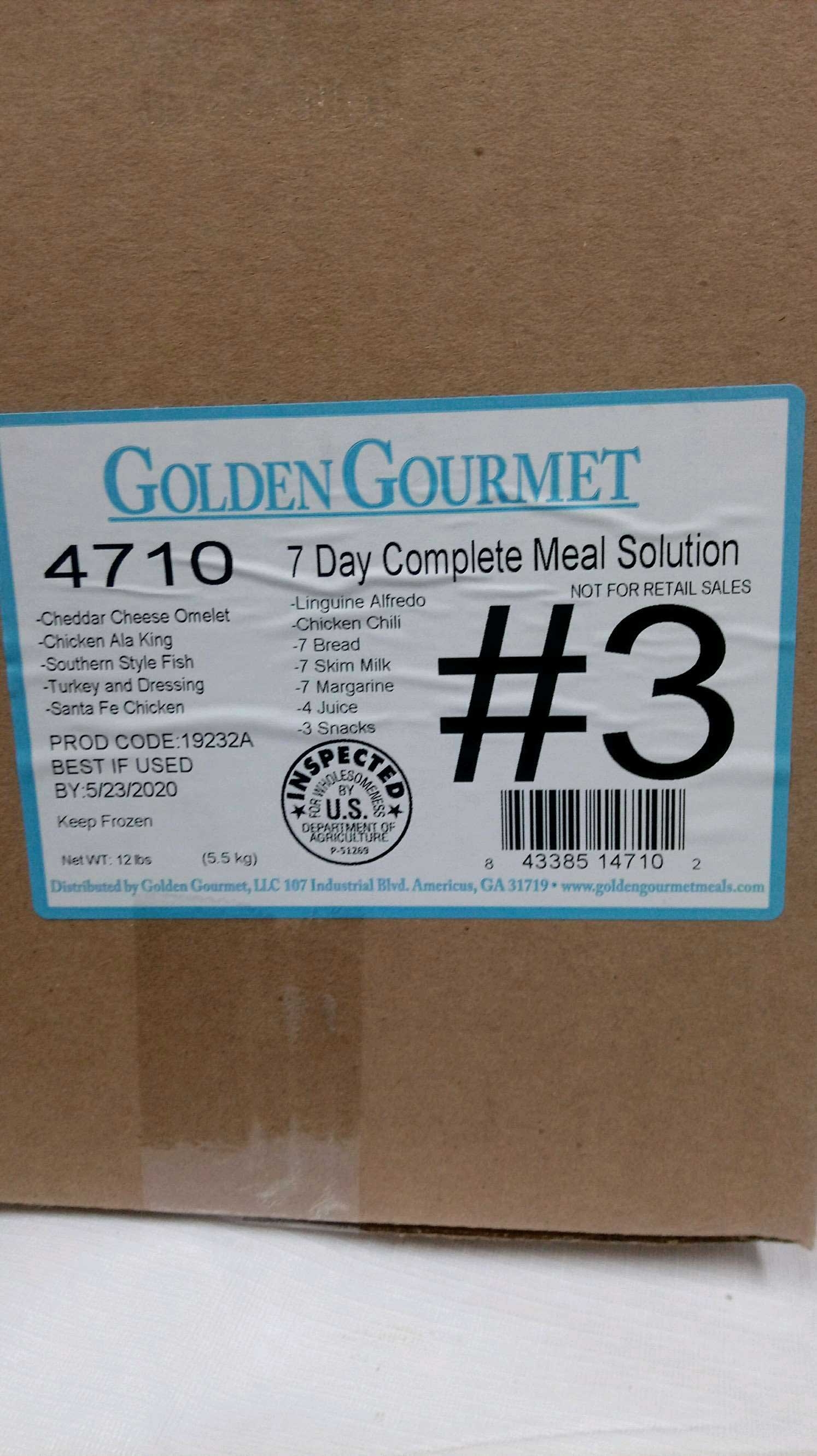 Golden Gourmet Number 3 7 Day Complete Meal Solution -- 7 per case