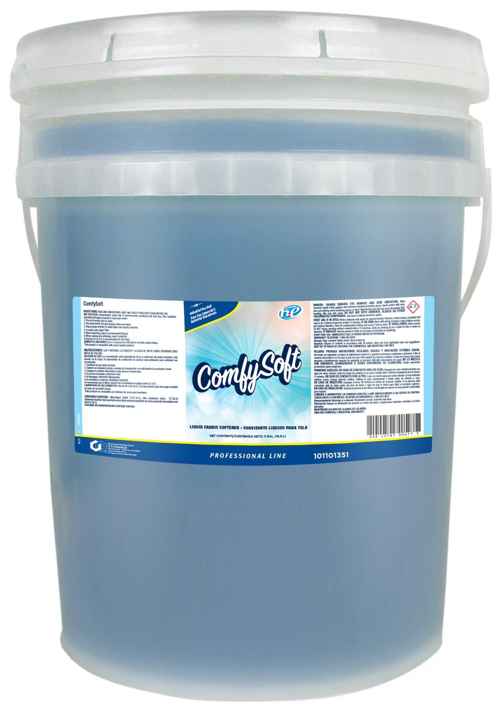 U S Chemical Comfy Soft Fabric Softener, 5 Gallon