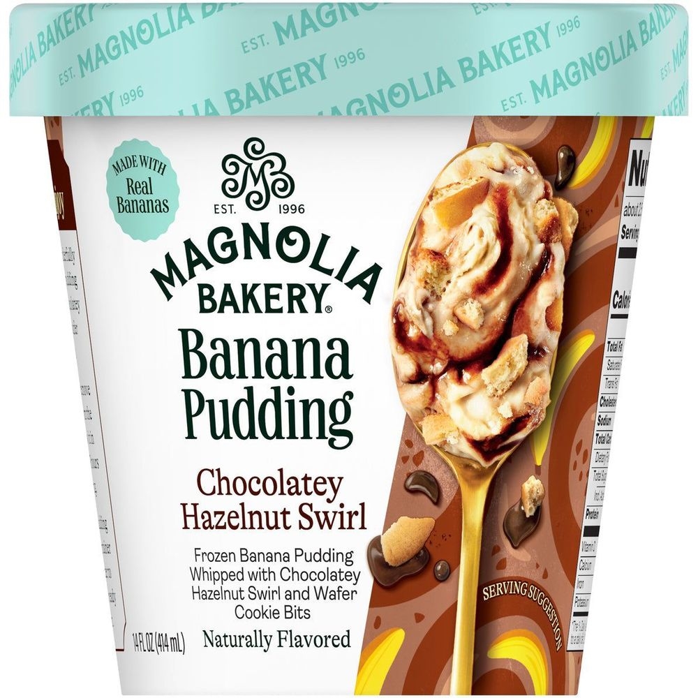 Magnolia Bakery Banana Pudding Chocolatey Hazelnut Swirl Cookie Bits, 14 Fluid Ounce -- 8 per case