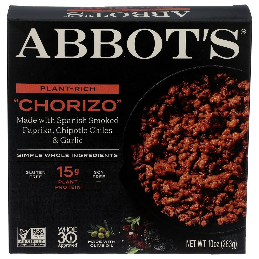Abbots Butcher Plant Based Chorizo, 10 Ounce -- 6 per case