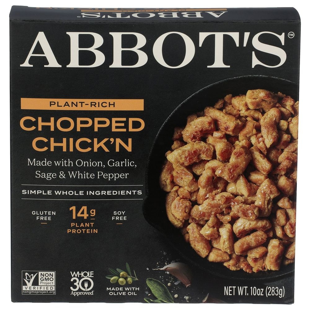 Abbots Butcher Plant Based Chopped Chicken, 10 Ounce -- 6 per case