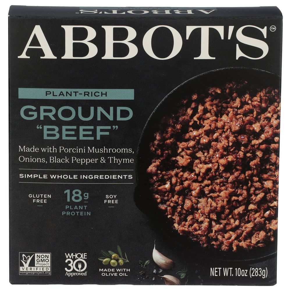 Abbots Butcher Plant Based Ground Beef, 10 Ounce -- 6 per case