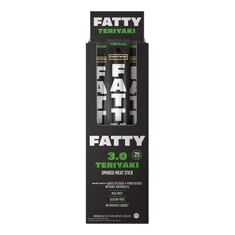 Fatty Teriyaki Smoked Meat Stick, 3 Ounce -- 80 per case
