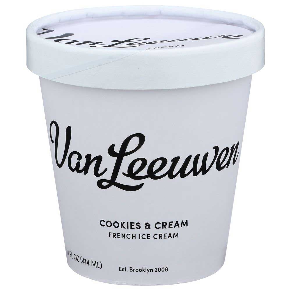 Van Leeuwen Cookies and Cream French Ice Cream, 14 Ounce -- 8 per case