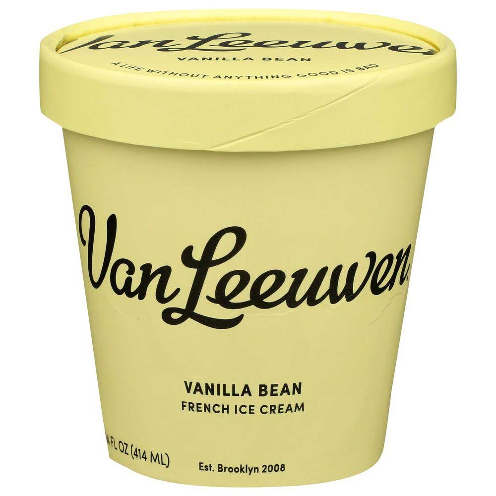 Van Leeuwen Vanilla Bean French Ice Cream, 14 Fluid Ounce -- 8 per case