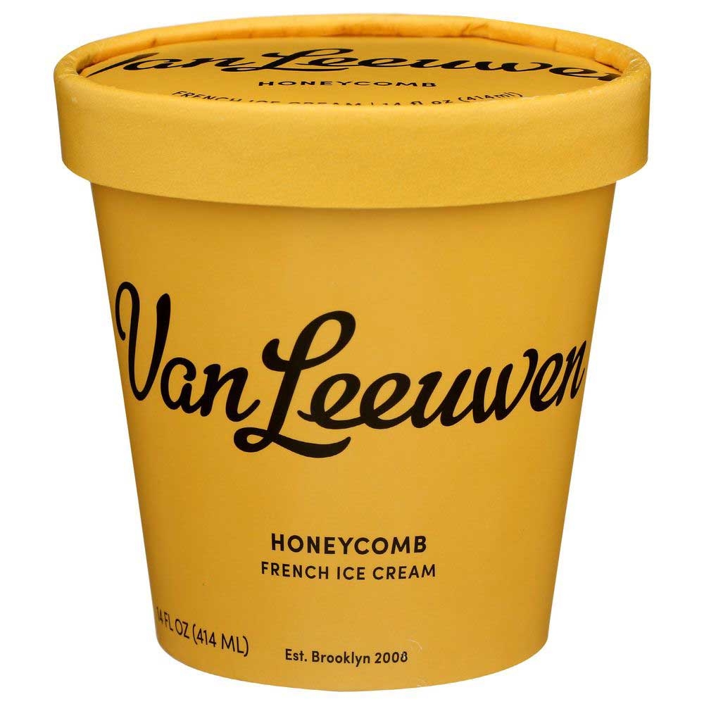 Van Leeuwen Honeycomb French Ice Cream, 14 Fluid Ounce -- 8 per case