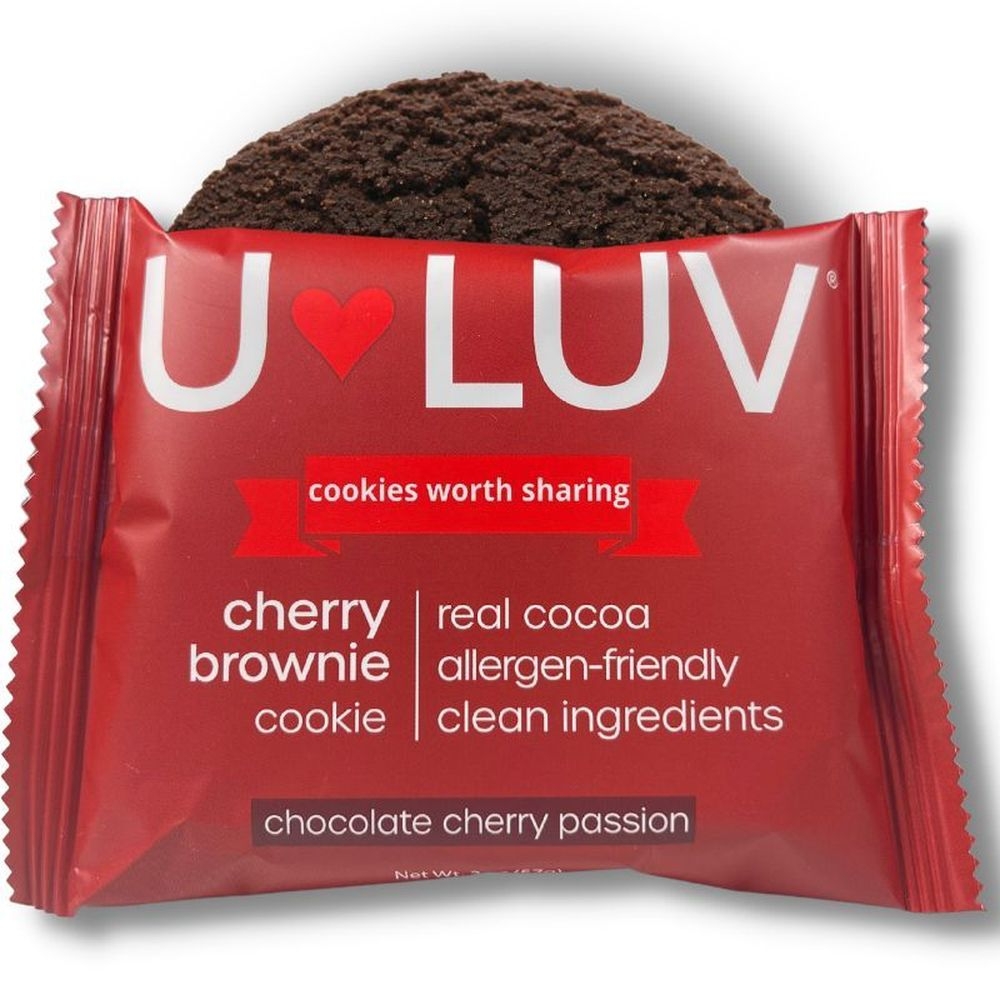 U LUV Cherry Brownie Cookies, 2 Ounce -- 12 per case