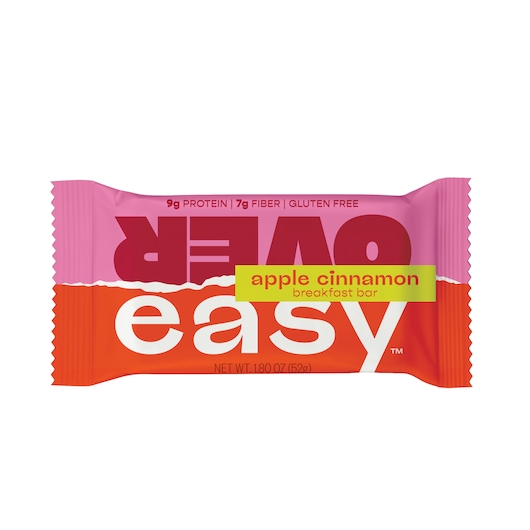Over Easy Apple Cinnamon Breakfast Bar, 1.8 Ounce -- 144 per case