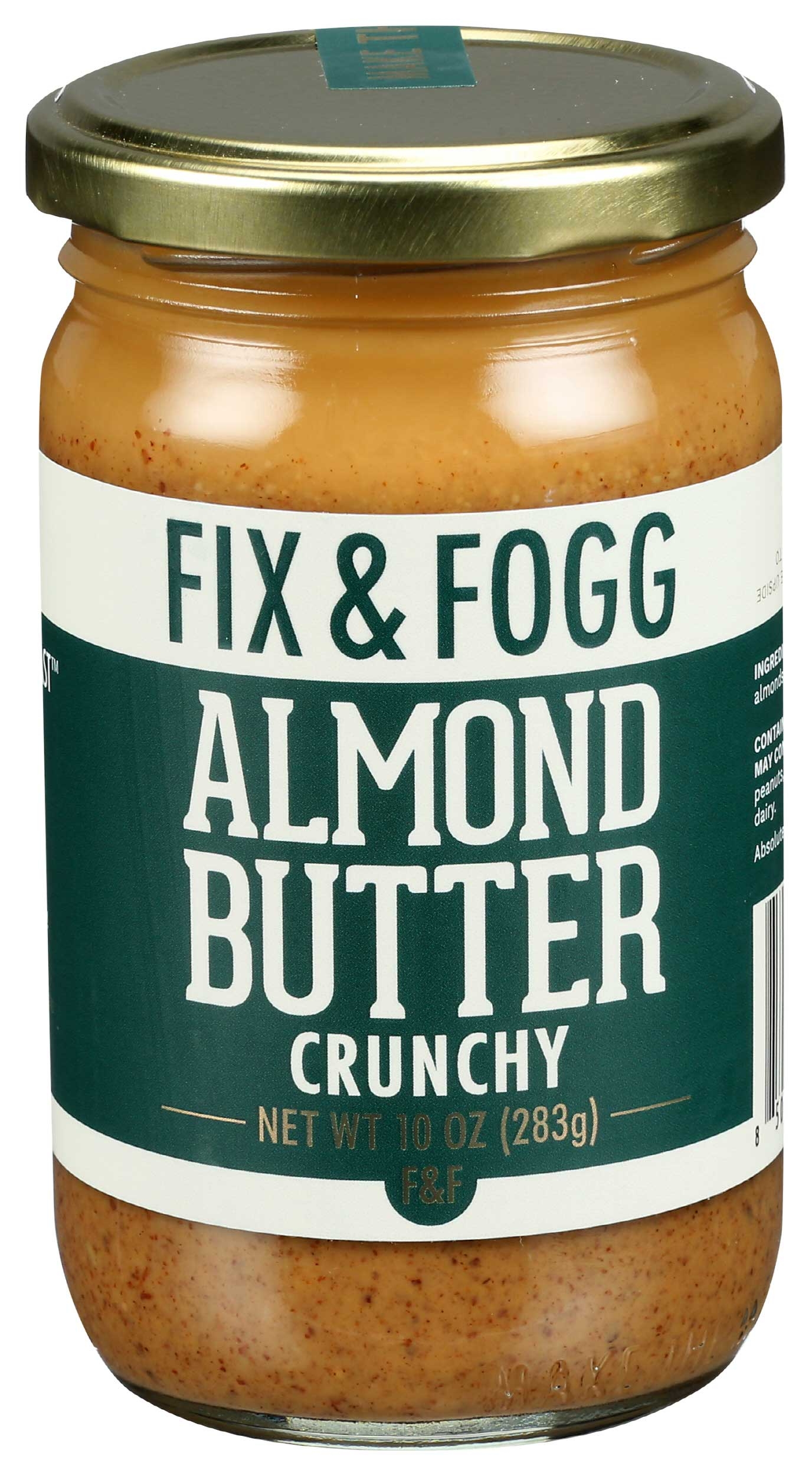 Fix and Fogg Crunchy Almond Butter, 10 Ounce -- 6 per case