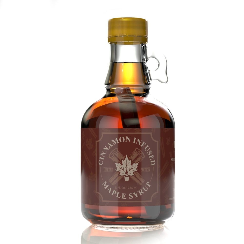Sterling Valley Cinnamon Infused Maple Syrup, 8 Ounce -- 12 per case