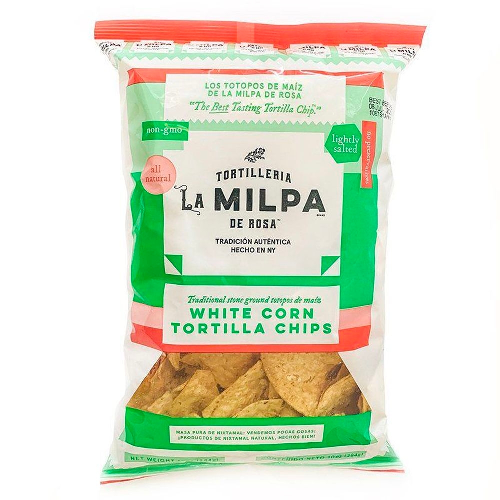 Tortilleria La Milpa De Rosa White Corn Tortilla Chips, 10 Ounce -- 12 per case
