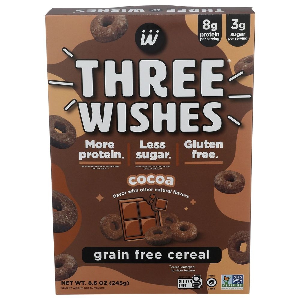 Three Wishes Cocoa Grain Free Breakfast Cereal, 8.6 Ounce -- 6 per case