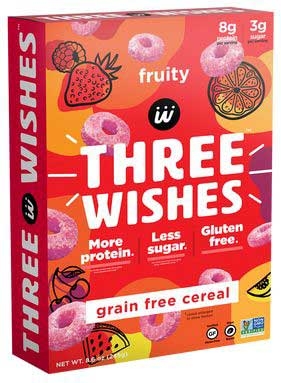 Three Wishes Fruity Cereal, 8.6 Ounce -- 6 per case